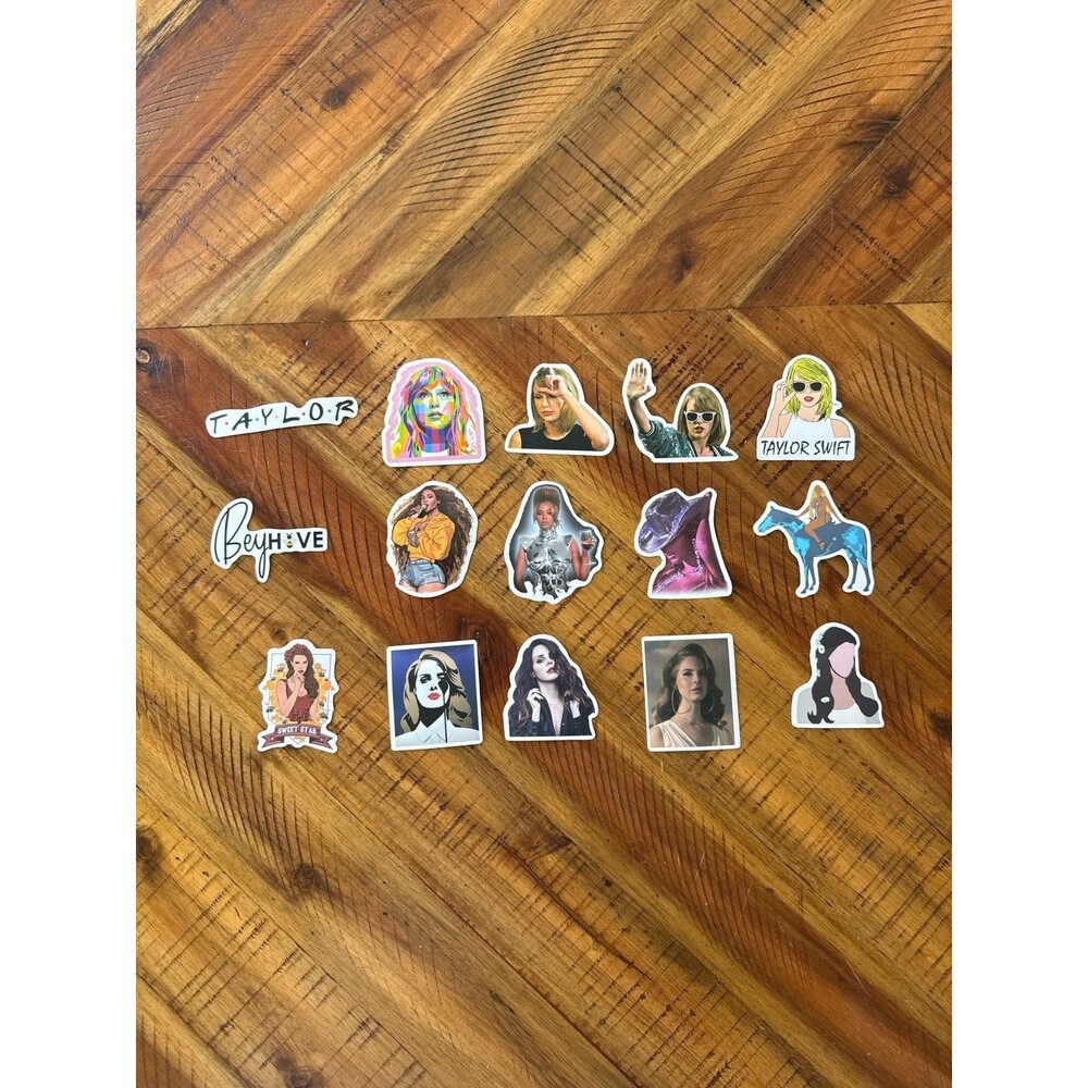 15-Piece Taylor Swift, Beyoncé & Lana Del Rey Sticker Bundle